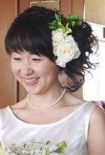 花嫁アシメヘアースタイル