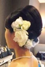 生花アップヘアー