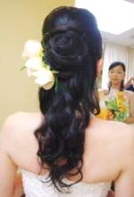 スッキリめのロングヘアー結婚式