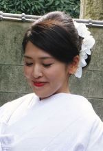 白無垢ヘア蘭生花