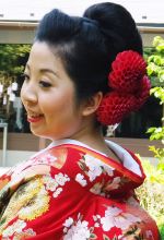 赤いダリアヘア