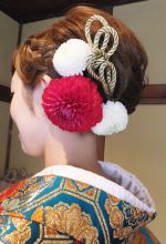 ショートヘア和装花嫁