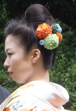 花嫁ヘアメイク手作り髪飾り