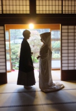 世界遺産結婚式白無垢綿帽子