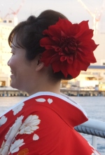 色内掛けダリアヘア