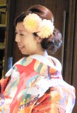 色打地毛で洋髪