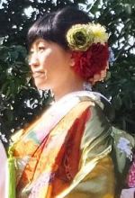 和装洋髪髪にお花