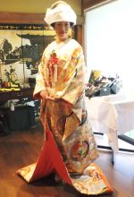 色打ち掛け角隠し